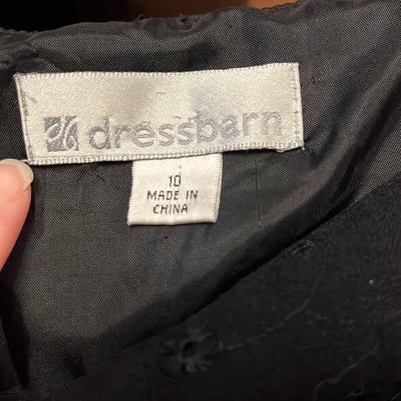 Dressbarn Lined Black Eyelet Top - Picture 4 of 5